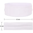 thumbnail image 2 of LAICAIW Lot de 3 Bandeaux de Yoga Extensibles en Coton Bandeau pour Cheveux Sports Course Exercice Gym (Blanc), 2 of 5