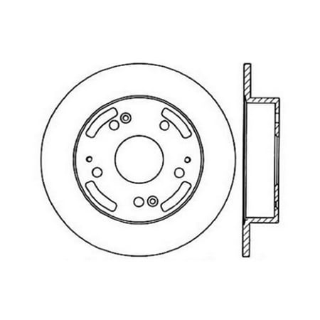 StopTech 02-06 Acura RSX Incl. Type S / 97-01 Integra Type R Slotted & Drilled Left Rear Rotor Fits select: 1998-2002 HONDA ACCORD, 2004-2005 HONDA CIVIC SI