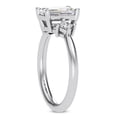 thumbnail image 3 of Divine Jewel 14K White Gold Plated Anniversary Ring - 1.8 Ct Emerald Cut Lab Created Diamond Engagement Ring - Three Stone Design Ring for Women's - Classic Wedding Ring - Bridal Jewelry for Her, 3 of 3