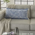 thumbnail image 4 of Nourison Life Styles Blue Decorative Throw Pillow , 14"X30", 4 of 5