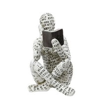 Kabuer Home Decor Reading Women Statue, Modern Sculpture for Living Room, Office, Shelf and Desk