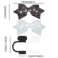 thumbnail image 3 of Glow in The Dark Bow Straw Toppers, Silicone Straw Caps Covers - 2 Glittery Bows with 2 Protective Caps, for Tumblers, Water Bottles, Daily Use, Parties, 3 of 3
