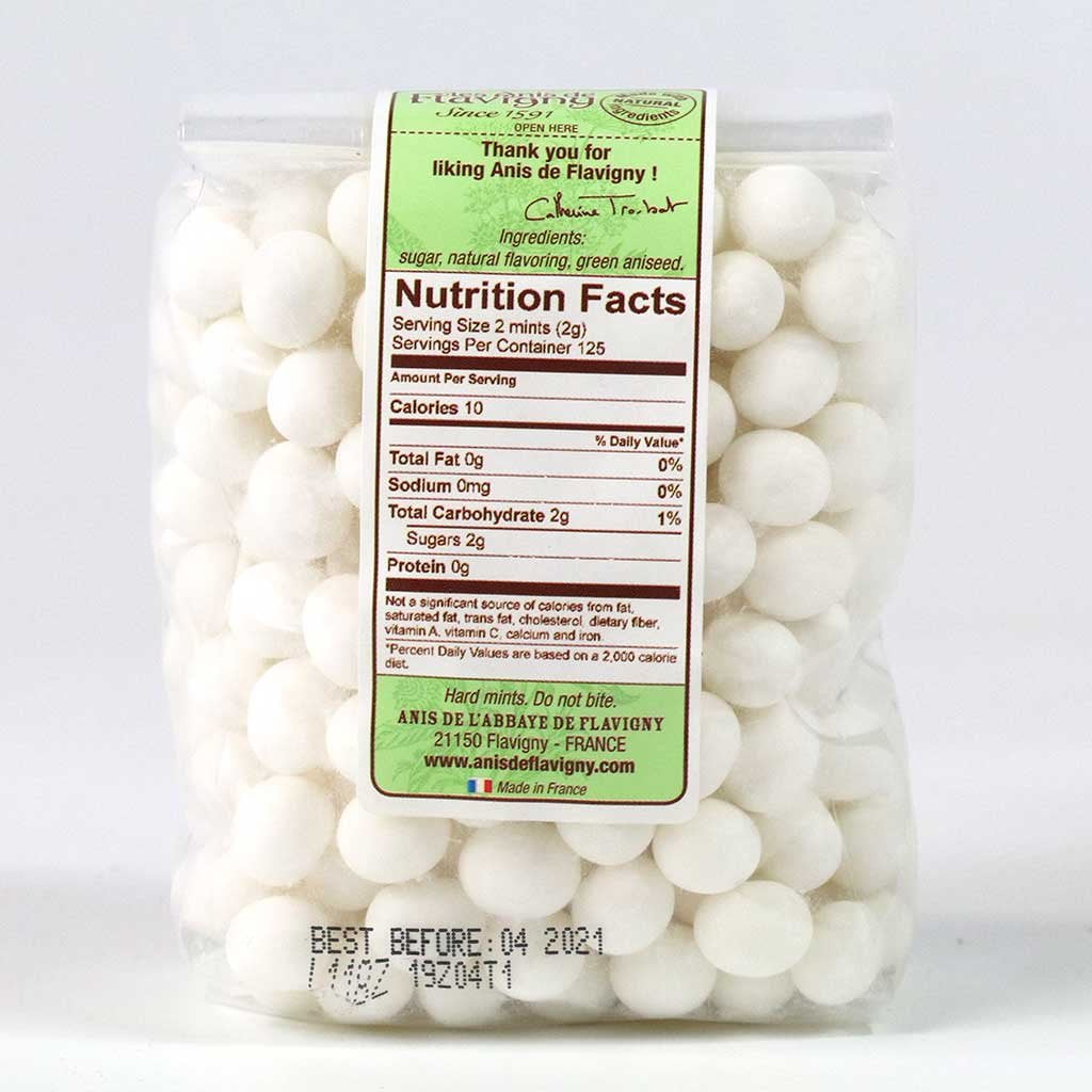 Les Anis de Flavigny Original Anise Drops - French Hard Candy - Large Bag 8.8 oz