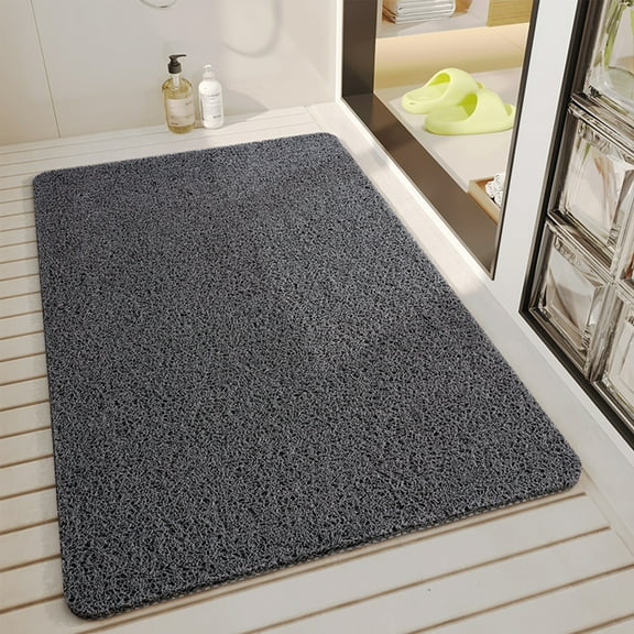 PONPRNGY Plastic Bathroom Rugs Mat 31x15, Ultra Thin Non Slip Bath Mat Small Quick Dry Absorbent Bath Mat for Bathroom Floor