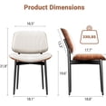 thumbnail image 2 of GIKPAL Dining Chairs Set of 6 PU Faux Leather Walnut for Mid-Century Modern Kitchen & Dining Room,Beige, 2 of 8