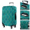 thumbnail image 2 of Teal and Gold Geometric Lattice Pattern Luggage Cover Fashion Suitcase Cover Baggage Covers Fit 25-28 Inch Luggage (Go Travel), 2 of 2