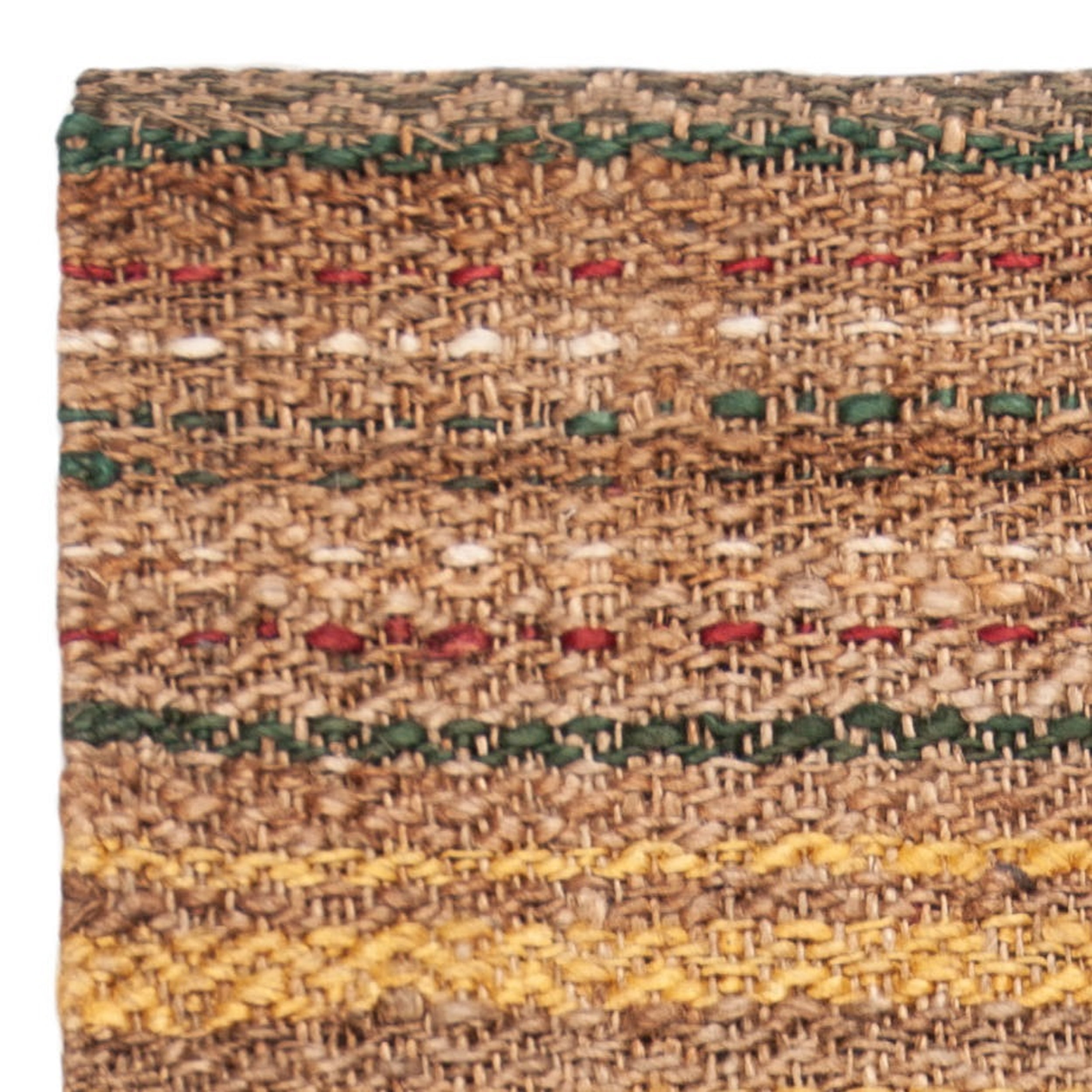 SAFAVIEH Natural Fiber Ombre Striped Jute Runner Rug, Natural/Gold, 2'6" x 8'