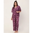 thumbnail image 2 of Moomaya Sleepwear, Printed Kaftan Top Pajama Set, Loose Fit Loungewear, 2 Pc Nightsuit, 2 of 9