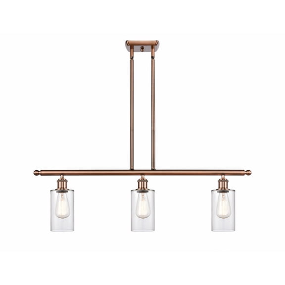 Innovations 516-3I-AC-G802 Clymer 3 Light Island Light part of the Ballston Collection, Antique Copper