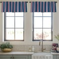 thumbnail image 4 of LALILO Kitchen Curtain Valance Red White And Blue Rod Pocket Window Curtain 52"x 18" Set of 2, 4 of 6