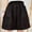 Black, variant on PWPSG Half Elastic Waist Linen Blend Wide-Leg Shorts, Relaxed Comfortable Straight Leg Vacation Shorts Brown M