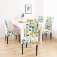 thumbnail image 4 of Enova Home Floral Leaf Print Dining Chair Covers Spandex Stretch Washable Removable Dining Chair Slipcover for Home Dining Room Wedding Decor (Set of 1, Season Flower), 4 of 7