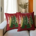 thumbnail image 6 of Christmas Red Decorative Pillow Covers 16x16 Inch Set of 2 Christmas Tree Outdoor Throw Pillow Covers Winter Xmas Holiday Pillowcases Cushion Covers for Home Couch Christmas Decor, 6 of 6