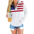 thumbnail image 2 of PENGXIANG Femmes Fermeture Éclair Col Rond Sweat-Shirts Étoiles Pull Imprimé à Manches Longues, 2 of 2