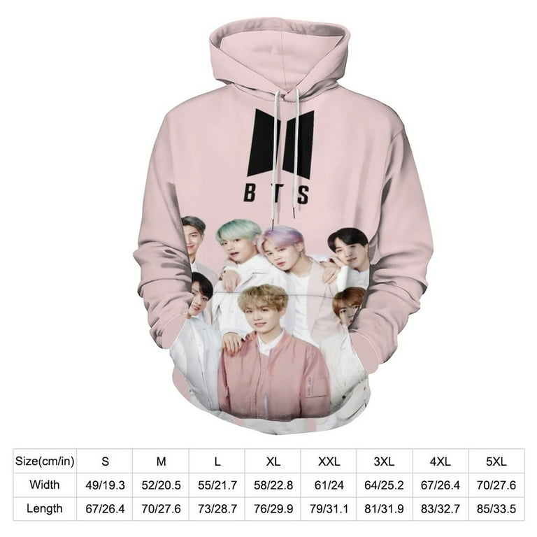 K Pop BTS Hoodie Love Yourself Sweatshirt Jungkook Suga V RM Lightweight Long Sleeves Pullover Sweater Coat