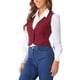 thumbnail image 4 of CHALECO Vintage a Cuadros INSPIRE CHIC para Mujer, Cuello en V, de Un Solo Botón, Sin Mangas, Espalda Racer, Talla S, Rojo y Negro, 4 of 6