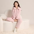 thumbnail image 5 of Fuzzy Pajamas for Women Long Sleeve Zip Up Jackets Pants Set 2 Piece Lounge Set Women Winter Women Pajama Sets, 5 of 5