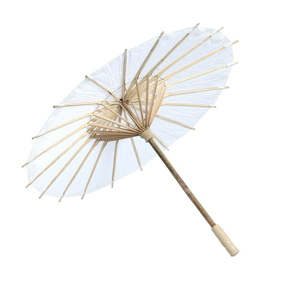 Chinese Japanese Style Asian Oiled Paper Bamboo Umbrella Parasol Umbrella - Size L