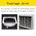 thumbnail image 7 of Portable Air Conditioner Exhaust Hose Coupler, 5.9inch Exhaust Hose Tube Connector Square To Round Coupler, Air Conditioner Accessories, 7 of 7