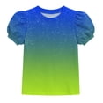 thumbnail image 2 of ATOGUTA Girls Tee Shirts Graphic Tees Short Sleeve Tshirts Crewneck Cute Summer Casual Basic Tops for Kids Teen Size 4T-15, Green, 2 of 6