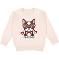 thumbnail image 2 of Inktastic Boston Terrier Valentine Heart Toddler Sweatshirt, 2 of 4