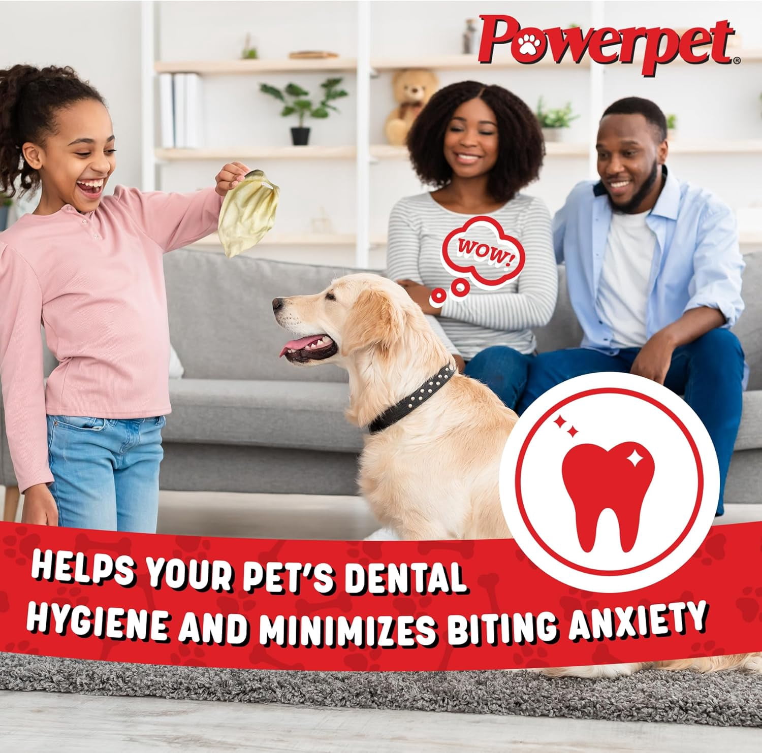Powerpet Beef Ears, Dental Treats for Dogs - High Protein, Low Fat - 50 Pieces Bag