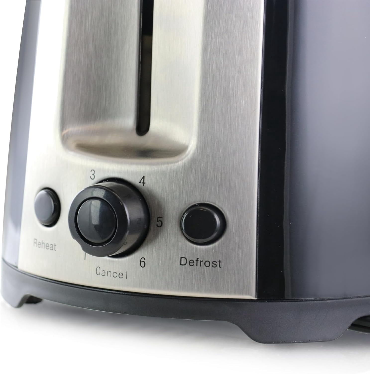 Better Chef Cool Touch Toaster, Black with Reheat, Defrost, and Adjustable Browning Control