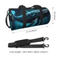 thumbnail image 2 of Easygdp Vintage Blue Pattern Whale Travel Duffle Bag,Carry on Bag Travel Bags Gym Bag Carry On Luggage Bags, 2 of 6