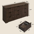 thumbnail image 2 of ANPOO Fluted 9 Drawer Dresser with Charging Station, 63'' Wide Farmhouse Wood Clothes Storage Organizer with Fluted Fronts & Metal Handle, for Bedroom, Living Room, Entryway, 2 of 9