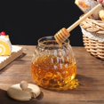 thumbnail image 3 of Glass Honey Jars with Dipper and Lid,18.5 oz Pot Container,Honeycomb-Style Dispenser for Syrup Maple Jam, 3 of 3