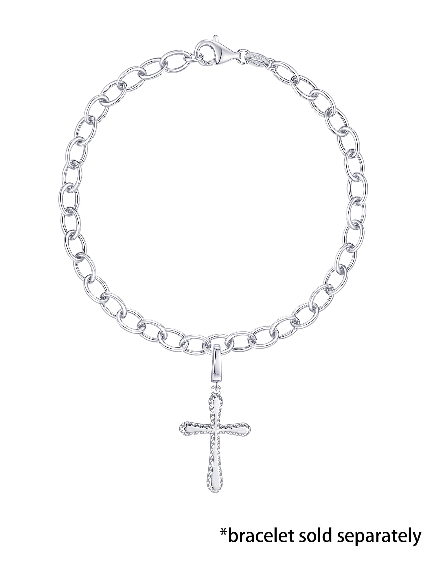 Brilliance Fine Jewelry Cross Charm in Sterling Silver