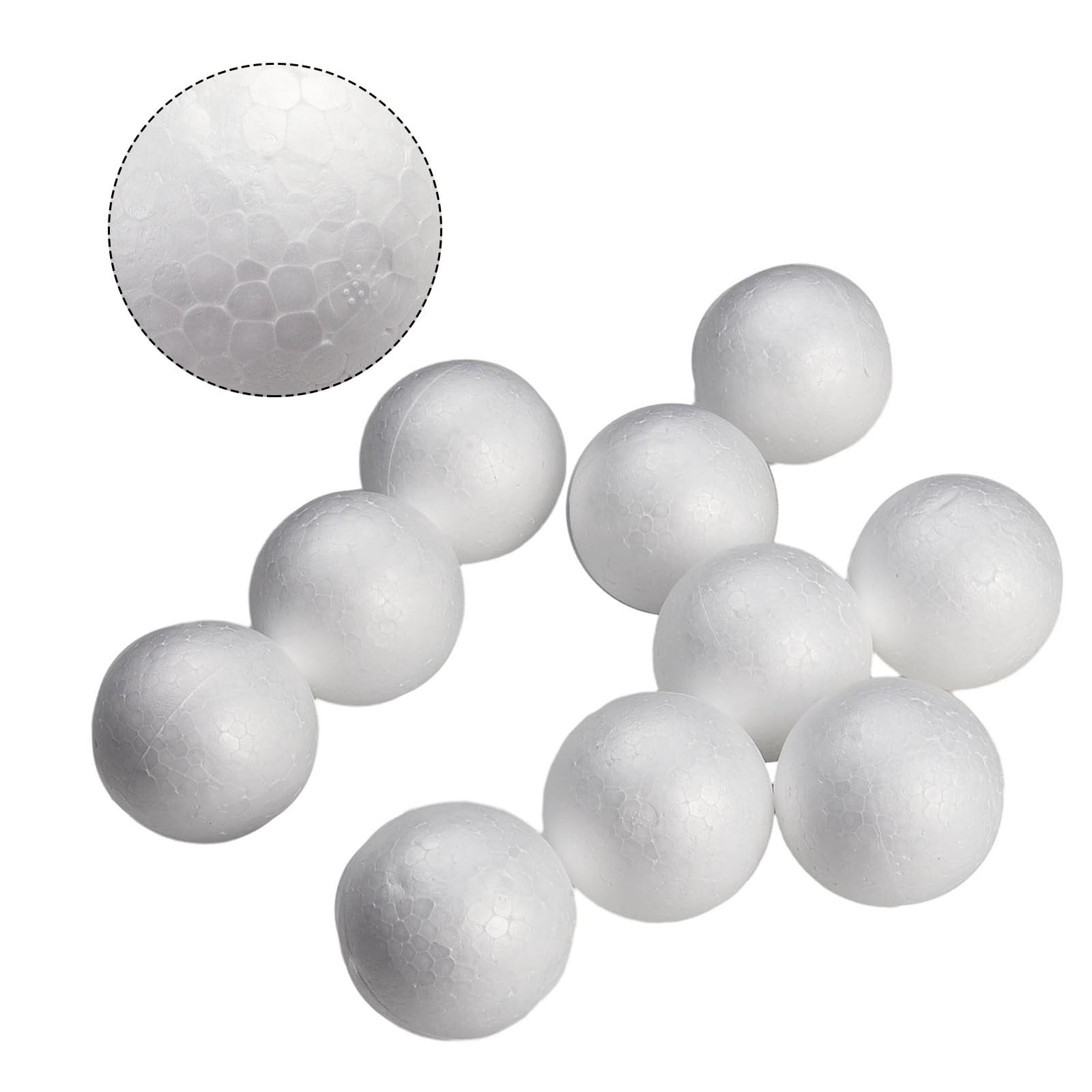 10pcs Wedding Decoration Modeling Craft Solid Polystyrene Foam Balls Round Spheres DIY Stuff Solid 2-10cm