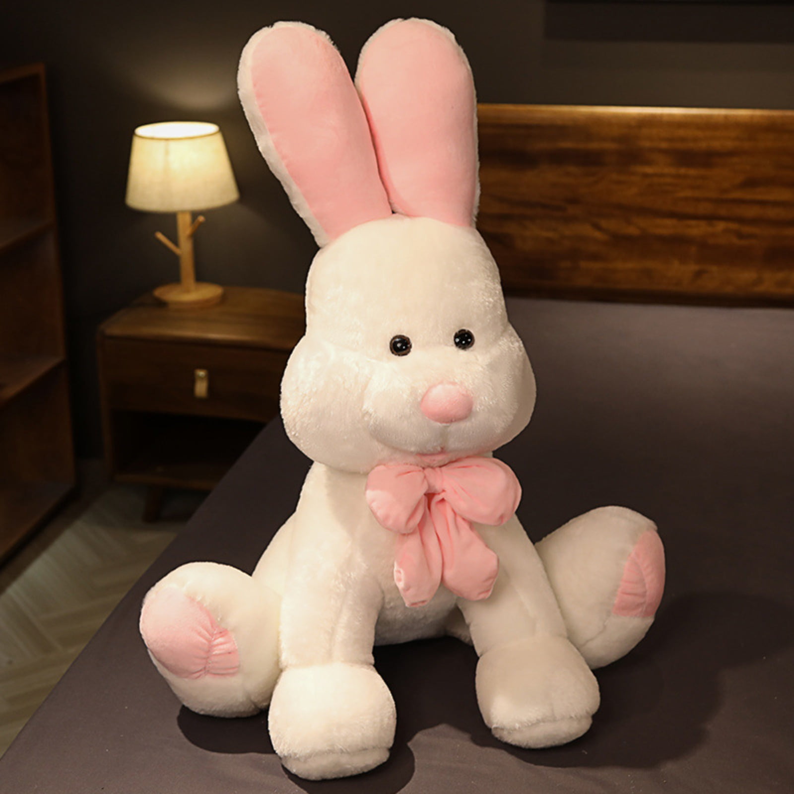 Big Ears Bunny Plush Toy, Ultra Soft Stuffed Rabbit Doll with Long Ears Design, Cute Plush Bunny Pillow for Hugging, Cozy Decorative Plush Toy for Bedroom Sofa Home Decor, Birthday Gift Idea