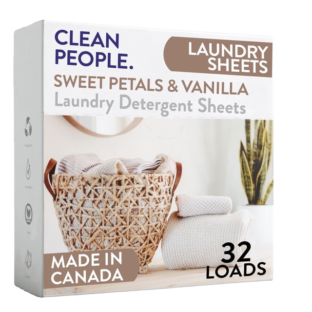 Detergente para ropa The Clean People, paquete de 32