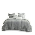 thumbnail image 6 of 3 Piece Cotton Jacquard Comforter Set Gray Full/Queen, 6 of 20