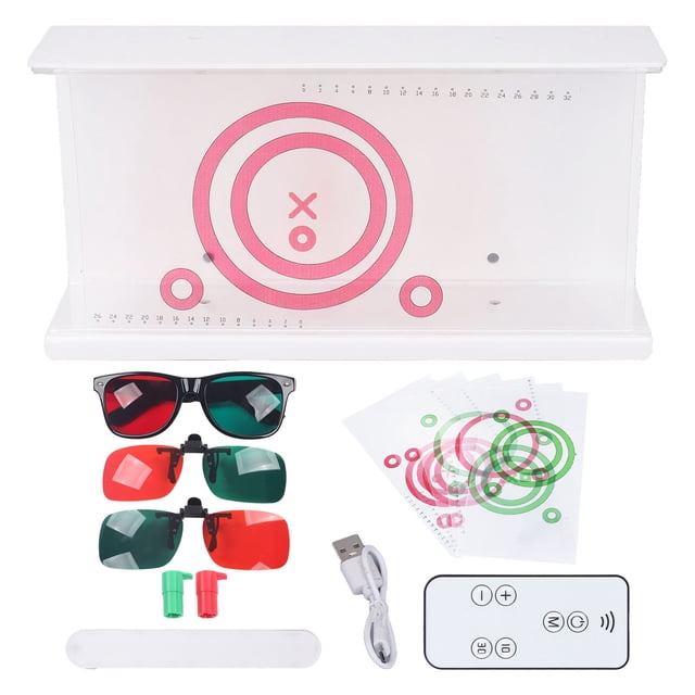 Low Vision Test Chart,Red Green Vectograms LED Red Green Stereo Test Chart Low Vision Vectograms Precision Engineered
