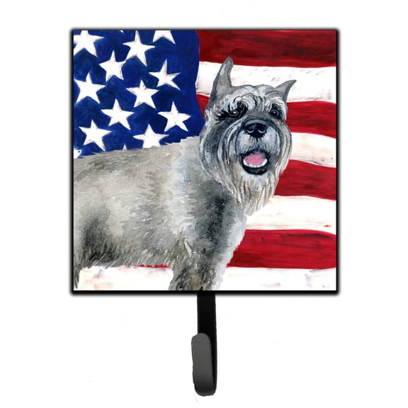 Schnauzer Patriotic Leash or Key Holder