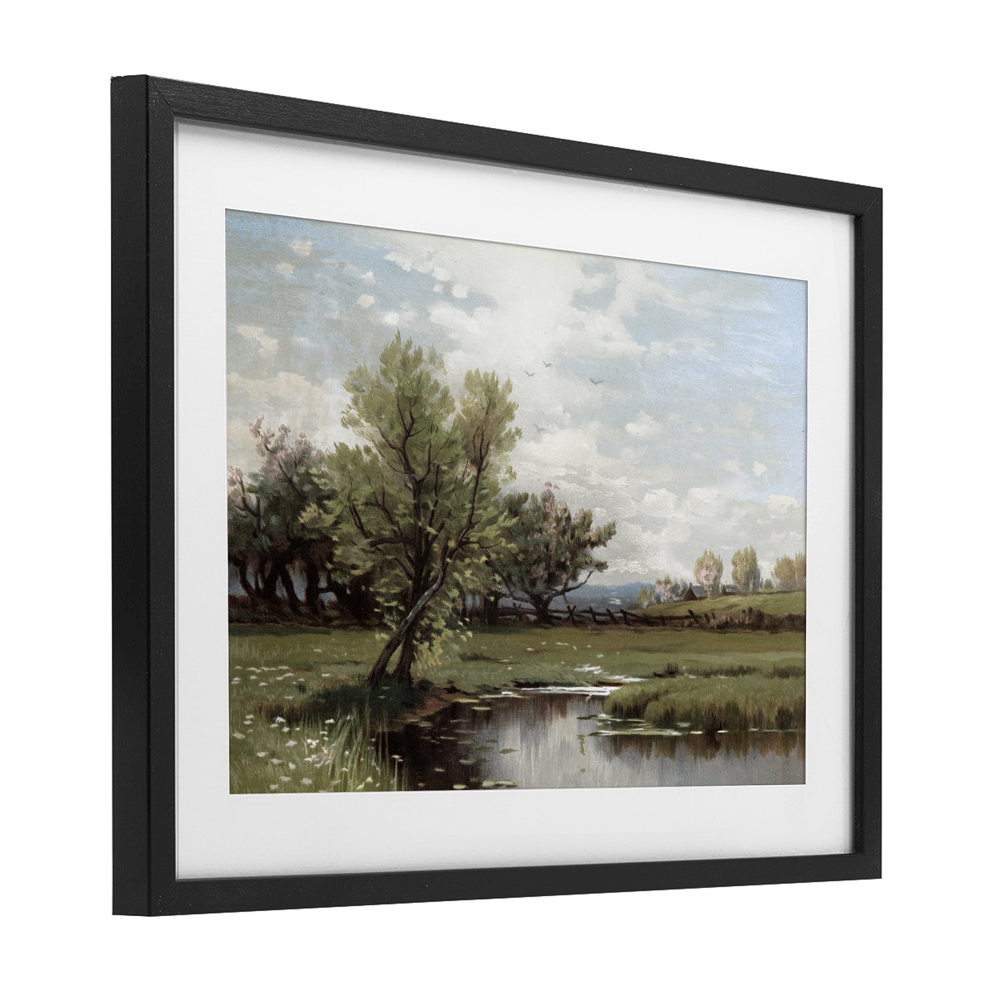 Stupell Industries Ecstatic Spring Landscape Black Framed Print Under Glass, design by Lula Bijoux & co.