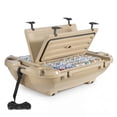 thumbnail image 1 of VEVOR Floating Cooler, 40 QT Floating Ice Chest with Dry Storage & Tow Rope, Premium LLDPE Amphibious Drink Cooler for Water & Land, Cruise Smoothly Stable on Lake, River, Pool, Beach, Kayak, Apricot, 1 of 9