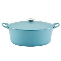 Rachael Ray NITRO 6.5 Quart Cast Iron Dutch Oven, Agave Blue