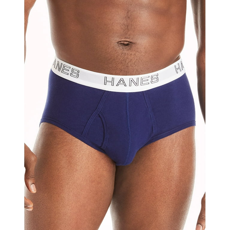 Hanes Ultimate Men’s Stretch Cotton Brief Underwear, Moisture Wicking,  6-Pack Assorted L