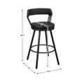thumbnail image 6 of Lexicon Appert Metal Swivel Pub Height Chair in Silver/Black (Set of 2), 6 of 8