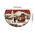 thumbnail image 3 of Mecorevxz Christmas Decorations,Half Round Doormat Non Slip Indoor Outdoor Entrance Semi Circle Area Rug Washable Half Moon Rug Front Floor Mat for Christmas Decor（E）, 3 of 7