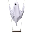 thumbnail image 2 of Halloween Decorations Outdoor - 5 FT Large Hanging Swing Ghost Halloween Decor with String Lights, Spooky Cute Ghosts Decorations for Front Porch Yard Tree, 2 of 7