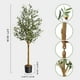 thumbnail image 2 of QinaQin Árbol de olivo artificial alto de 4/5/6 pies, planta de seda en maceta con tronco de madera y frutos realistas para decoración interior del hogar u oficina, 2 of 6