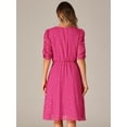thumbnail image 3 of DARING DIVA Metallic Stars A-line Chiffon Dress M Hot Pink, 3 of 6