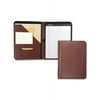 Contrast Stitch Leather Padfolio 8 1/2 x 11, Leather, Tan