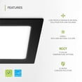 thumbnail image 3 of ASD 1 Pack LED Square Recessed Lighting 8 5 CCT 2700K-5000K CRI90+, 20W 70W Eqv, Ultra Thin Dimmable Ceiling Lights with J Box, Canless Wafer Downlight, Slim Panel Light, UL Energy Star, Black C108, 3 of 3