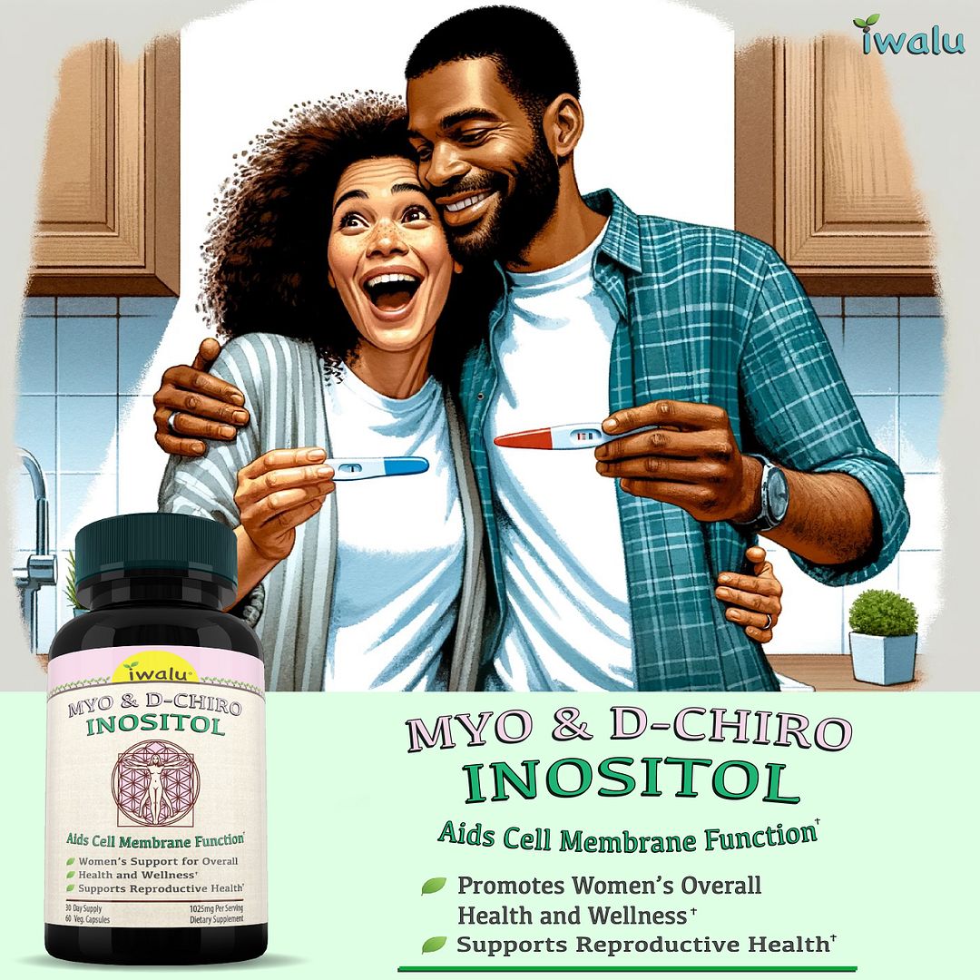 Myo & D-Chiro Inositol Capsules | Hormonal & Metabolic Support for Women's Health, Insulin Sensitivity & Ovarian Wellness - 60 Vegan Capsules - NSF Certified & USA Made by Iwalu