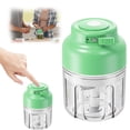 thumbnail image 2 of Electric Mini Food Chopper,2026 New Mini Portable Veggie Chopper USB Charging Wireless Food Processor Upgrade Electric Minis Garlic Chopper Set Wireless Veggie Grinder (Green,320ML), 2 of 8